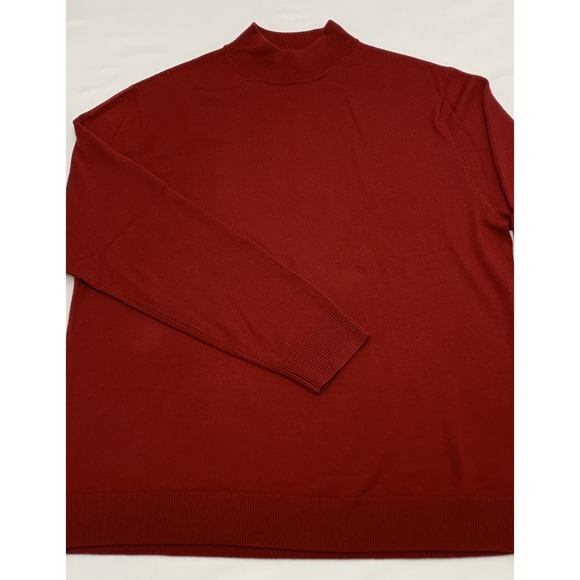 VTG 80s/90s Murano Burgundy 100% Merino Wool Mock Neck Sweater Australia Made L - Picture 1 of 9